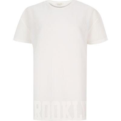 White mesh t-shirt
